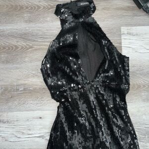 Black Sequin Dress